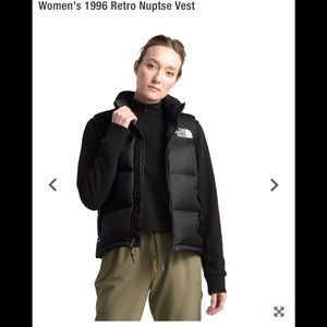 The North Face 1996 Retro Nuptse Vest 700 Fill Down Womens Black Size XL.